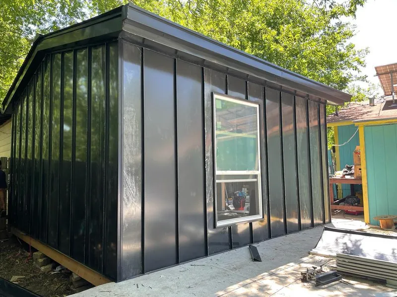 Black standing seam metal wall panels for Metal Roof Installation in Rincon Valley